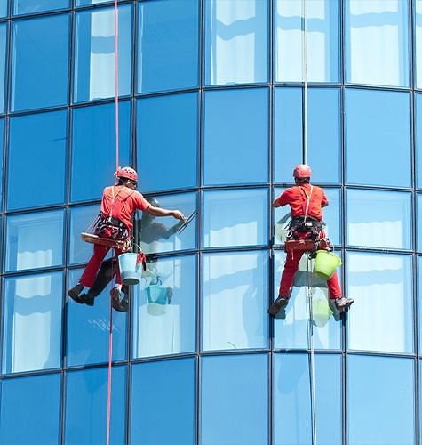 Мытье фасадов промальпинистами в Кинешме